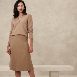 A-LINE MIDI SWEATER SKIRT (NWT) XS